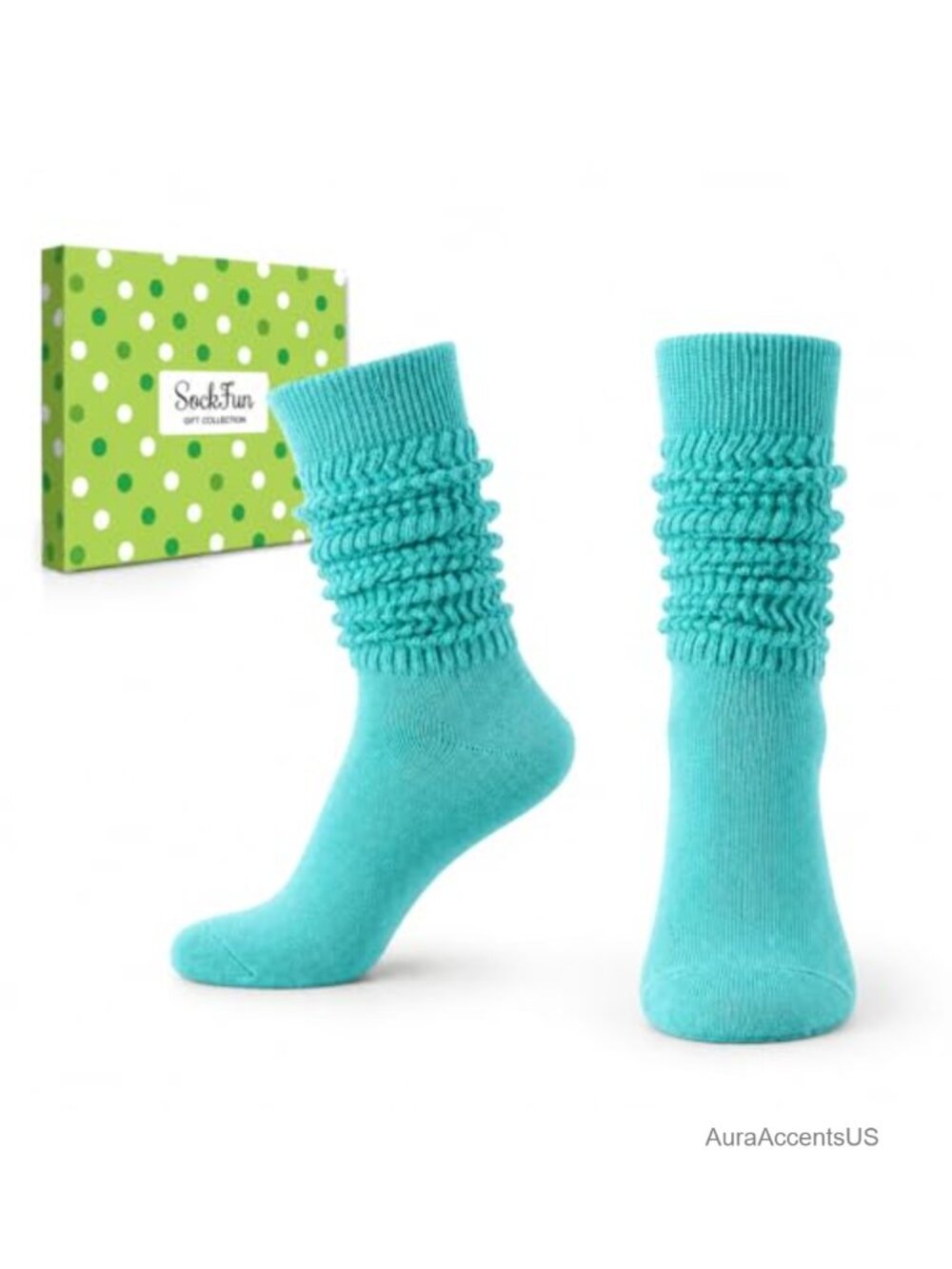 Slouch Scrunch Socks Cotton Boot Socks Retro 80s 90s Style Size 8-13 Women